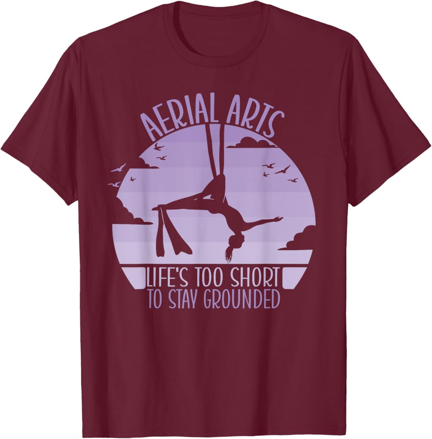 Aerialist Acrobatics Yoga Aerial Silks Aerial Arts T-Shirt - T-Shirt | Maroon