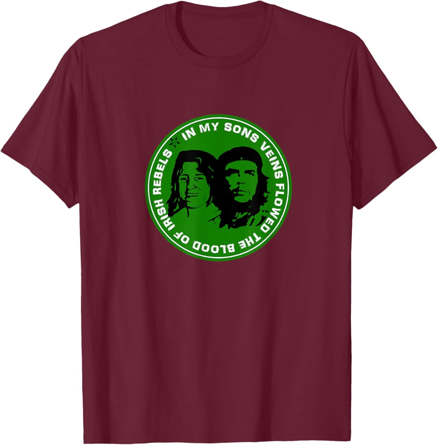 Bobby Sands and Che Guevara Irish Republican T-Shirt - T-Shirt | Maroon