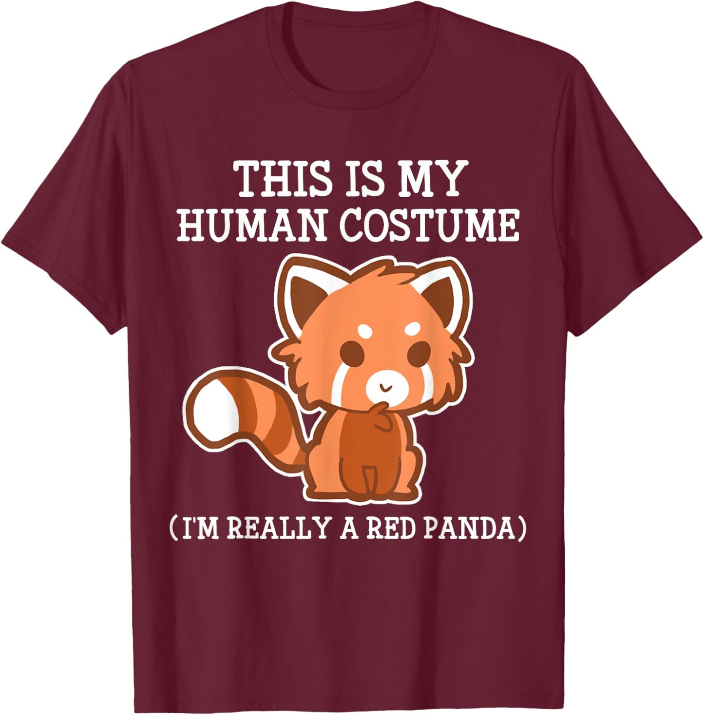 Red Panda Halloween Costume boy boys men Kids Youth T-Shirt - T-Shirt | Maroon