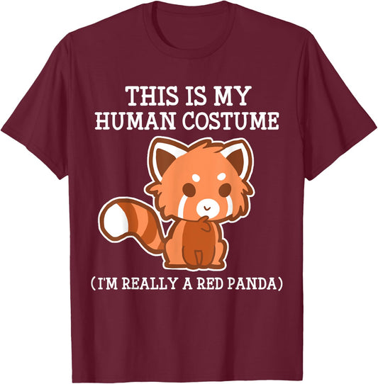 Red Panda Halloween Costume boy boys men Kids Youth T-Shirt - T-Shirt | Maroon
