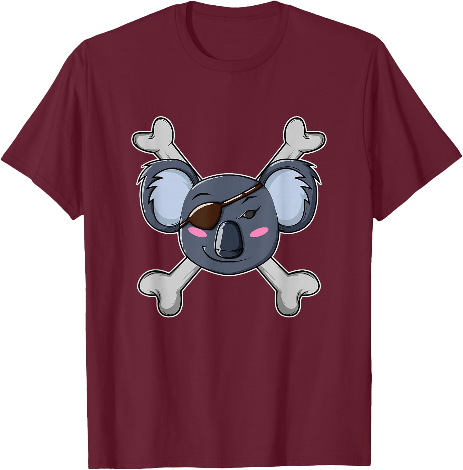 Koala Pirate T-Shirt - T-Shirt | Maroon