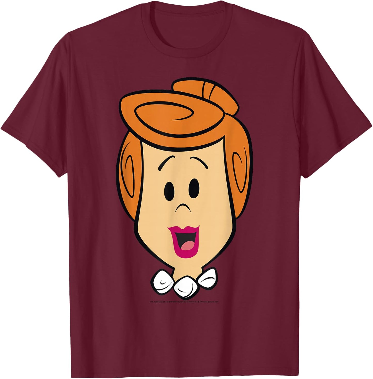 The Flintstones Wilma Big Face T-Shirt - T-Shirt | Maroon