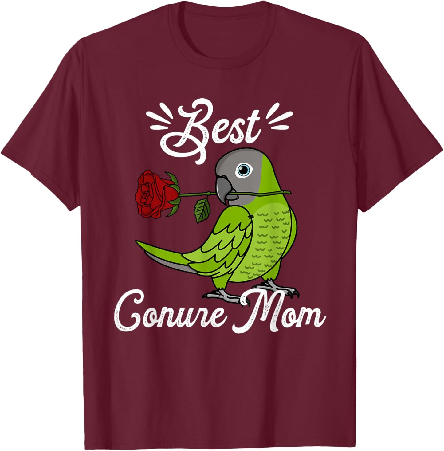 Best Parrot Mom I Dusky-headed Conure T-Shirt - T-Shirt | Maroon