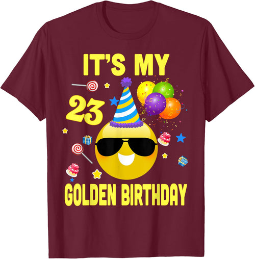 23rd Birthday Gifts It's My Golden Birthday 23 Years Old WY2