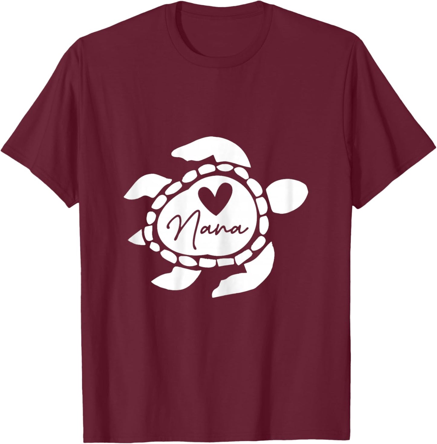 Funny Nana Pet Lover Turtle Mothers Day T-Shirt - T-Shirt | Maroon