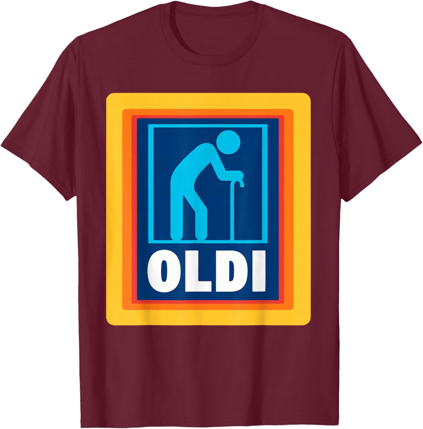 Funny OLDI Shirt -Adults Black Halloween Small T-Shirt - T-Shirt | Maroon