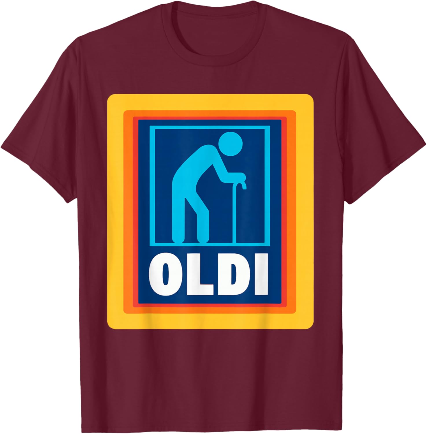 Funny OLDI Shirt -Adults Black Halloween Small T-Shirt - T-Shirt | Maroon