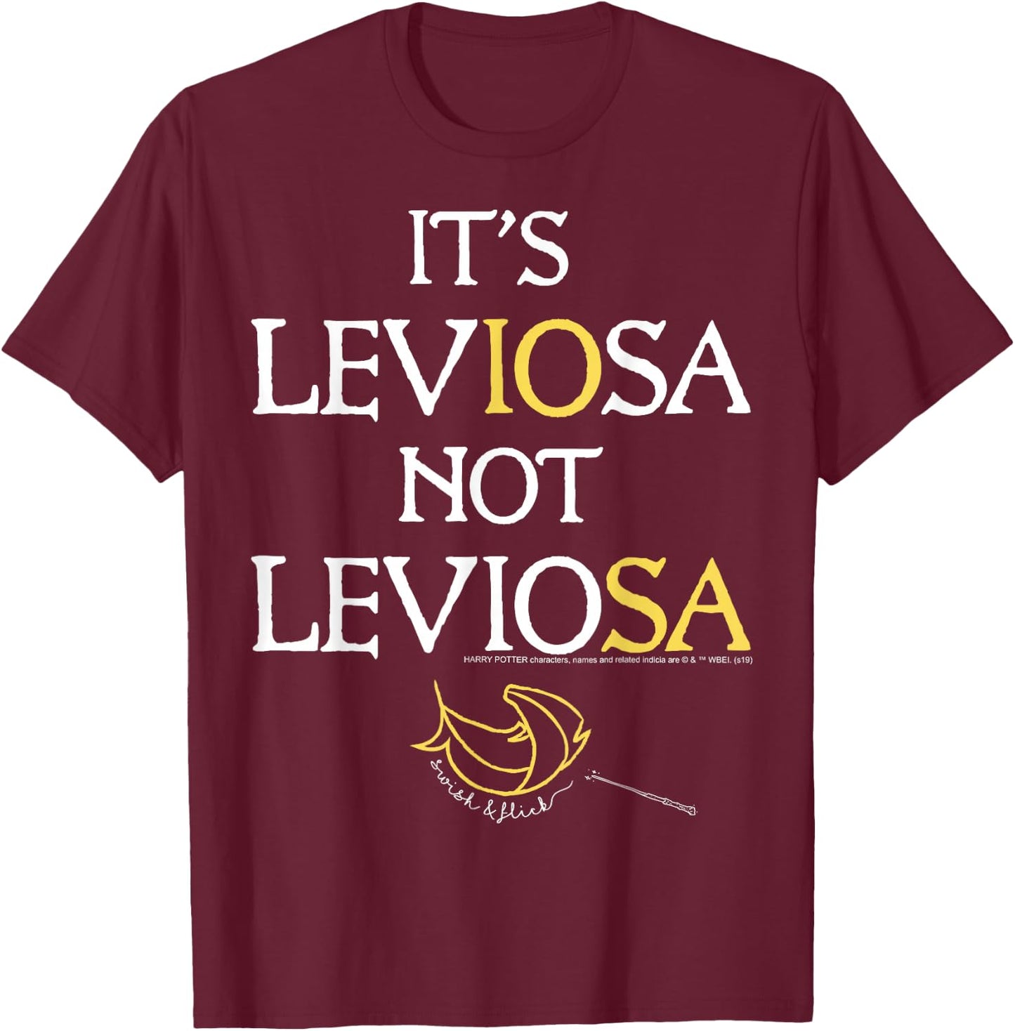Harry Potter Hermione Granger It's Leviosa Not Leviosa T-Shirt - T-Shirt | Maroon