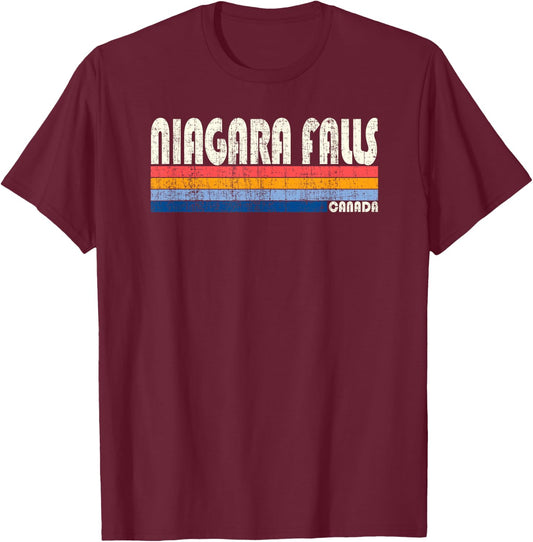 Vintage 70s Niagara Falls, Canada T-Shirt - T-Shirt | Maroon