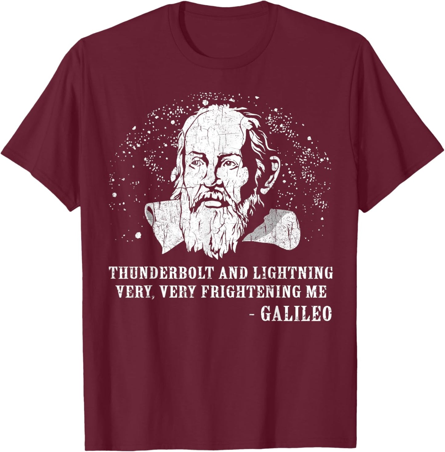 Thunderbolt and Lightning Galileo Retro Very Frightening Me T-Shirt - T-Shirt | Maroon