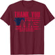 Thanks to Veterans Patriotic Thank you Vets American flag T-Shirt - T-Shirt | Maroon