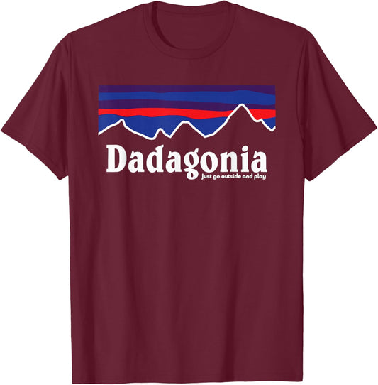 Dadagonia Just go outside and play T-Shirt - T-Shirt | Maroon