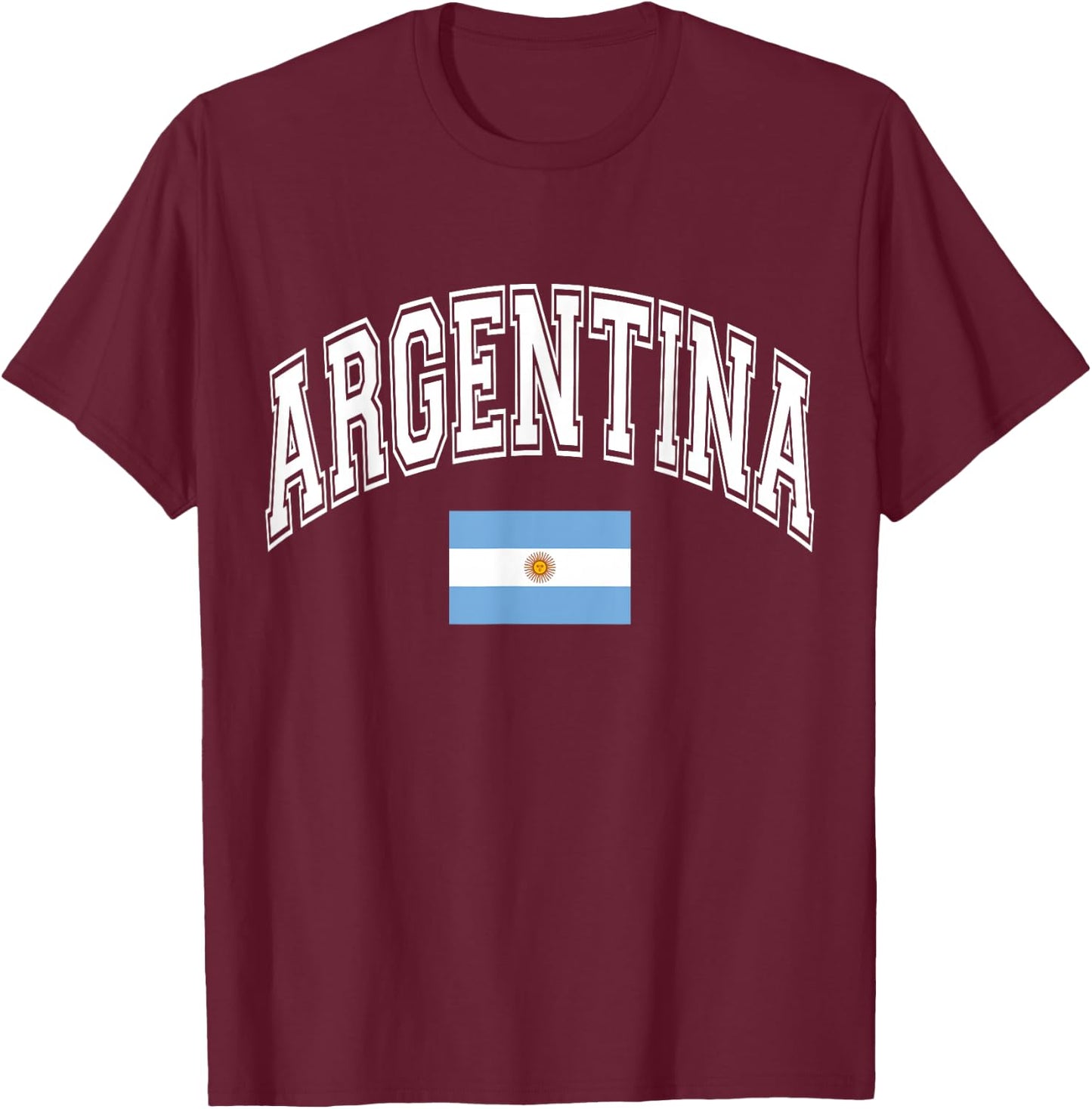 Argentina Argentinian Flag T-Shirt - T-Shirt | Maroon