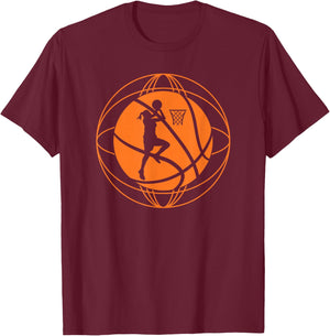 Basketball Player Women Girls Basketball Lover T-Shirt - T-Shirt | Maroon