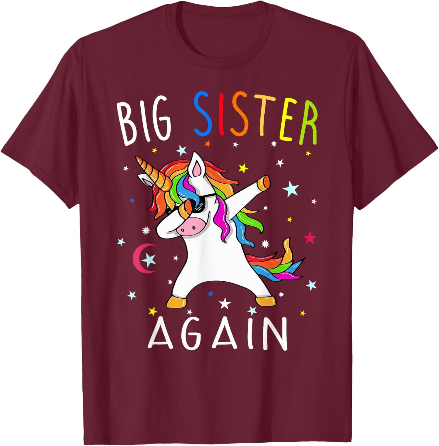 Big Sister Again - Sibling older daughter shirt gift T-Shirt - T-Shirt | Maroon