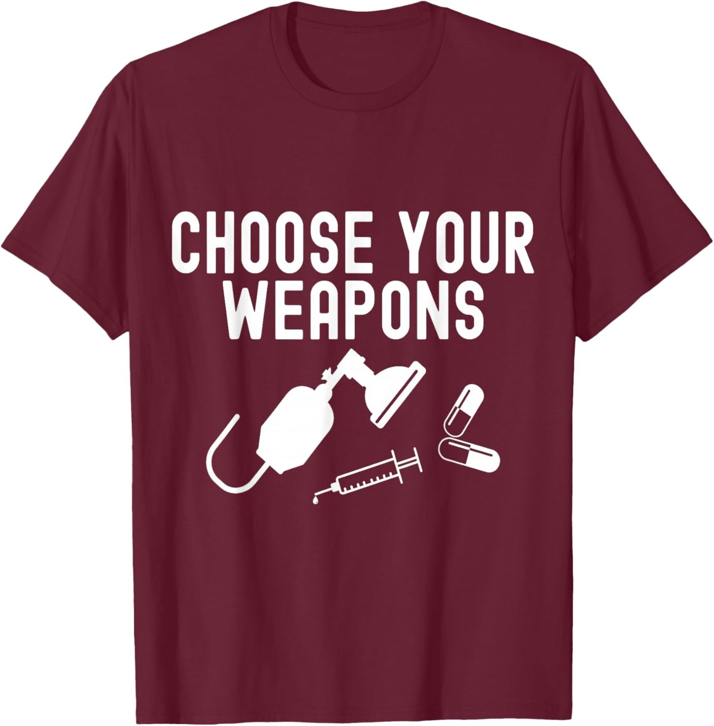 Funny Anesthesia Tech Anesthesiologist T-Shirt - T-Shirt | Maroon