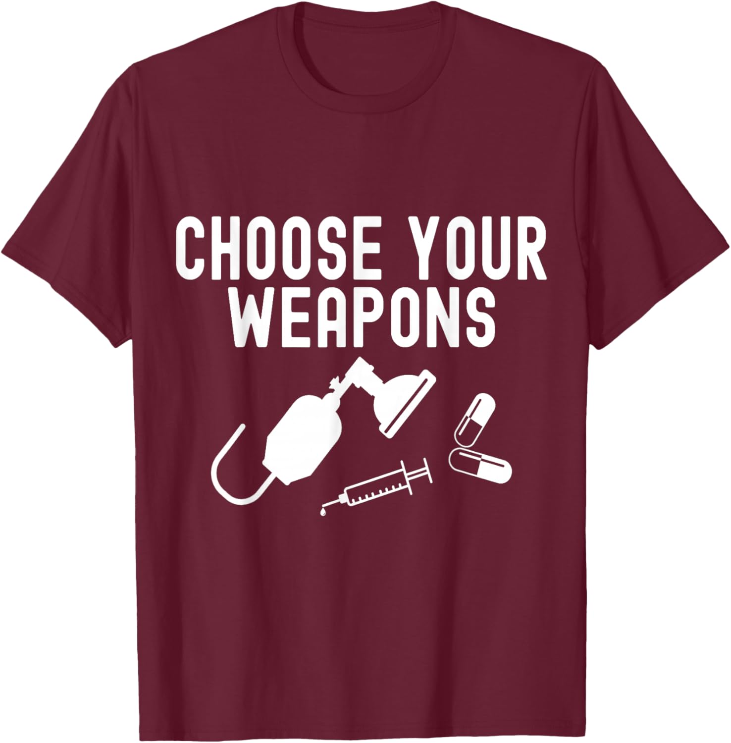 Funny Anesthesia Tech Anesthesiologist T-Shirt - T-Shirt | Maroon