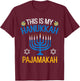 Vintage This is My Hanukkah Pajamakah Pajama Chanukah Jewish T-Shirt - T-Shirt | Maroon