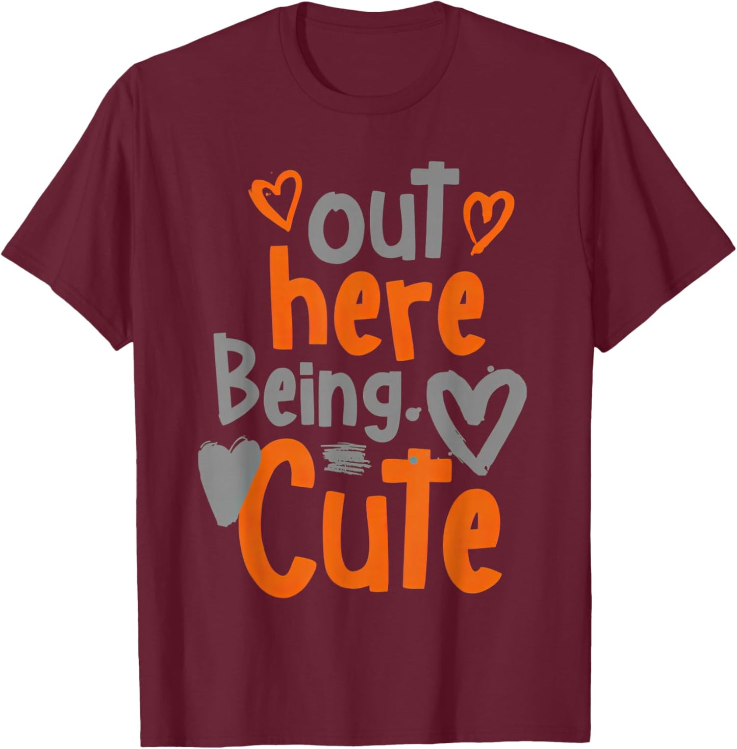 Olive Army Solar Orange Color Match T-Shirt - T-Shirt | Maroon