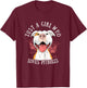 Funny Just A Girl Who Loves Pitbulls Cute Dog Puppy Lovers T-Shirt - T-Shirt | Maroon