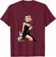 Pinup Girl Bunny Rabbit Pin-Up Vintage T-Shirt - T-Shirt | Maroon