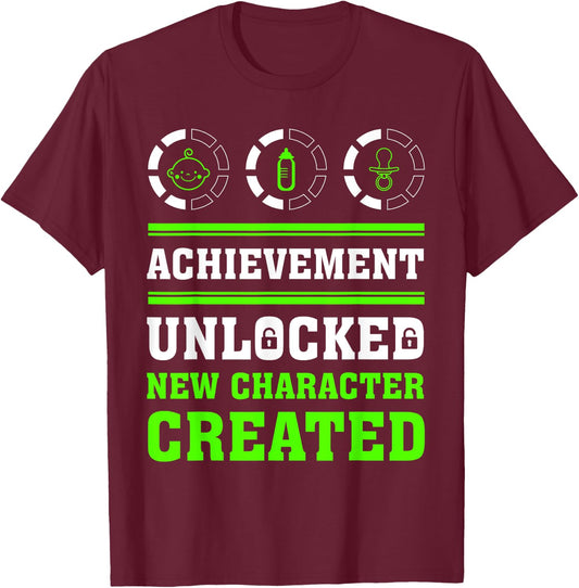 Achievement Unlocked new Character Created T-Shirt - T-Shirt | Maroon