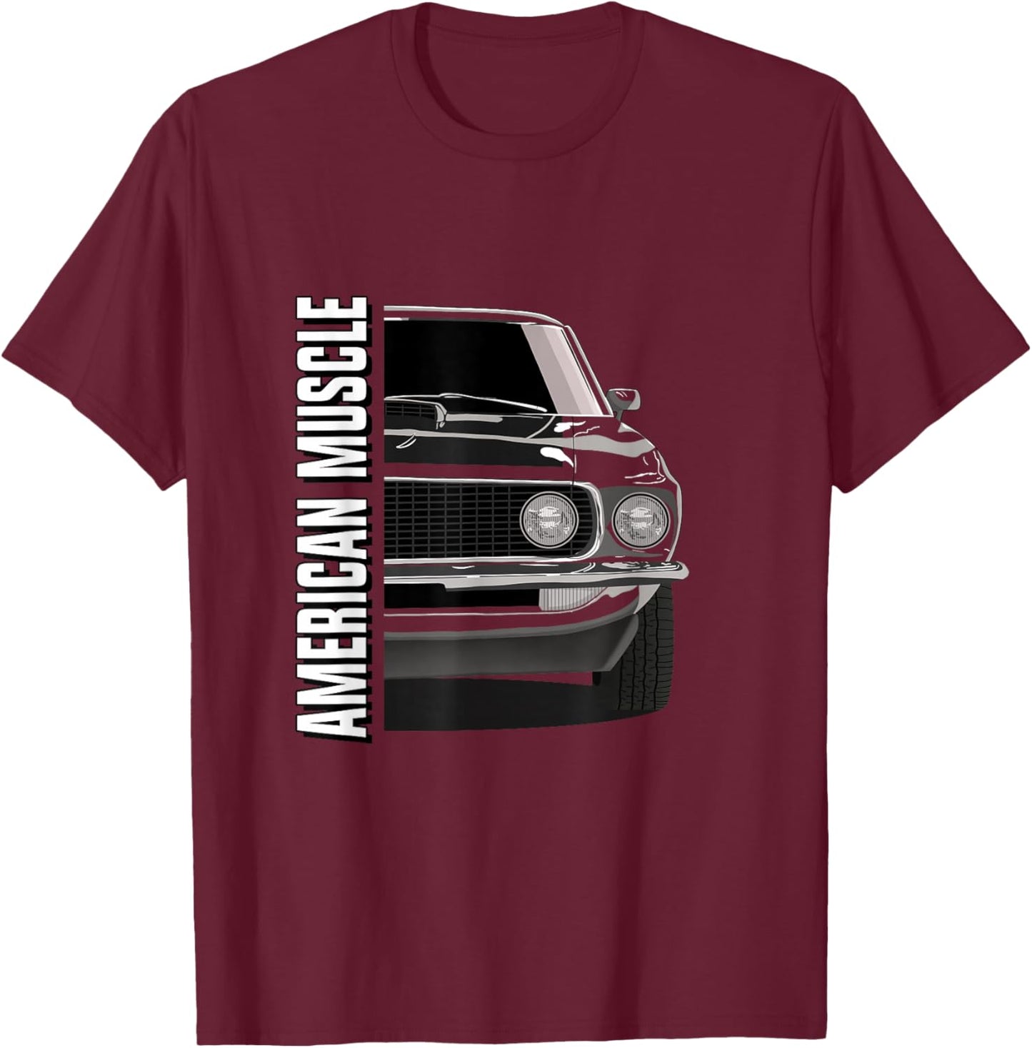 Classic Boss 429 Old School American Muscle Car T-Shirt - T-Shirt | Maroon