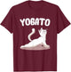 Funny Yoga Cat In Spanish Gato Yogato Doing Cobra Yoga Pose Women Kids T-Shirt - T-Shirt | Maroon