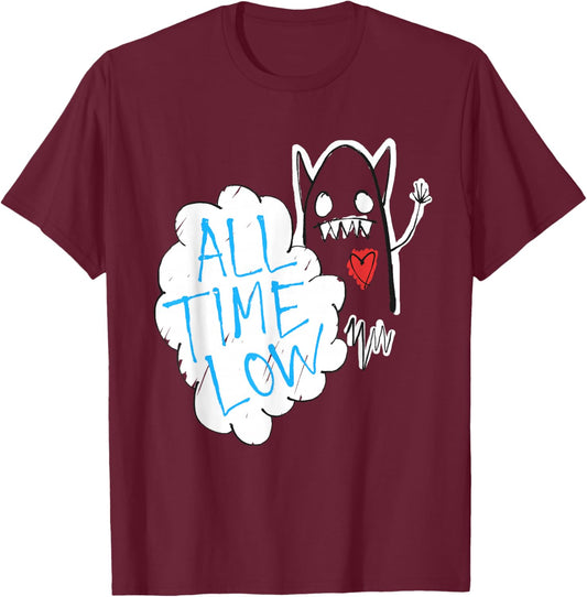 All Time Low Monster Heart T-Shirt - T-Shirt | Maroon