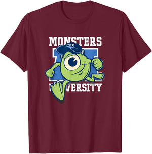 Disney Pixar Monsters University Mike Wazowski Big Portrait T-Shirt - T-Shirt | Maroon