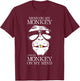 Gorilla Shirt | Mind On My Monkey | Motivational Ape T-Shirt - T-Shirt | Maroon