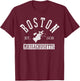 Boston Massachusetts Est. 1630 City Map Souvenir T-Shirt - T-Shirt | Maroon