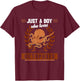 Dabbing Octopus Mollusk Just A Boy Who Loves Octopuses T-Shirt - T-Shirt | Maroon