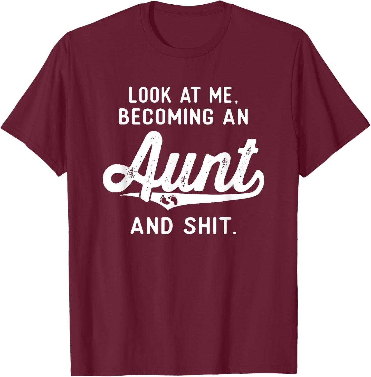 New Aunt Gifts Future Auntie To Be Pregnancy Becoming An Aunt T-Shirt - T-Shirt | Maroon