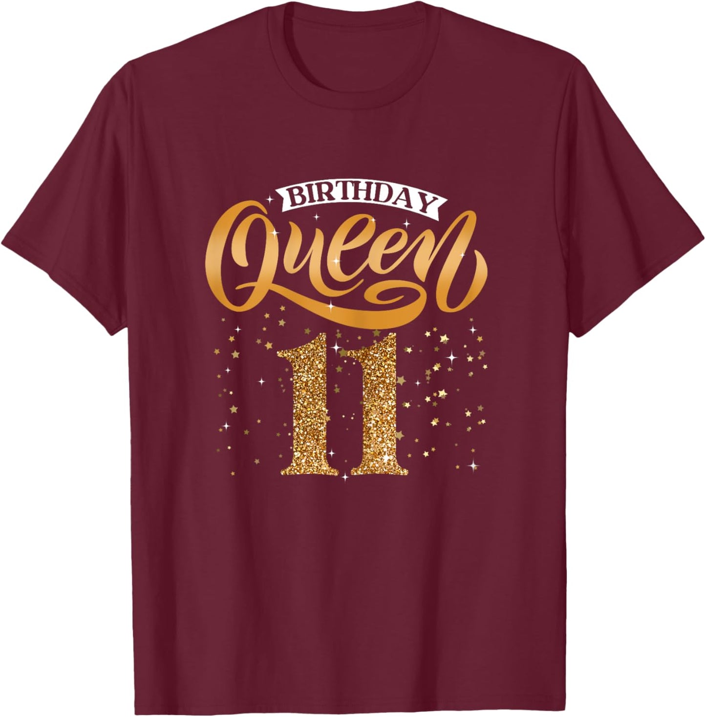 11. Geburtstag Süßes Krone Queen für Mädchen 11 Jahre T-Shirt - T-Shirt | Maroon