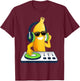 Funny Cool DJ Banana Sunglusses Costume Banana Lovers Fun T-Shirt - T-Shirt | Maroon