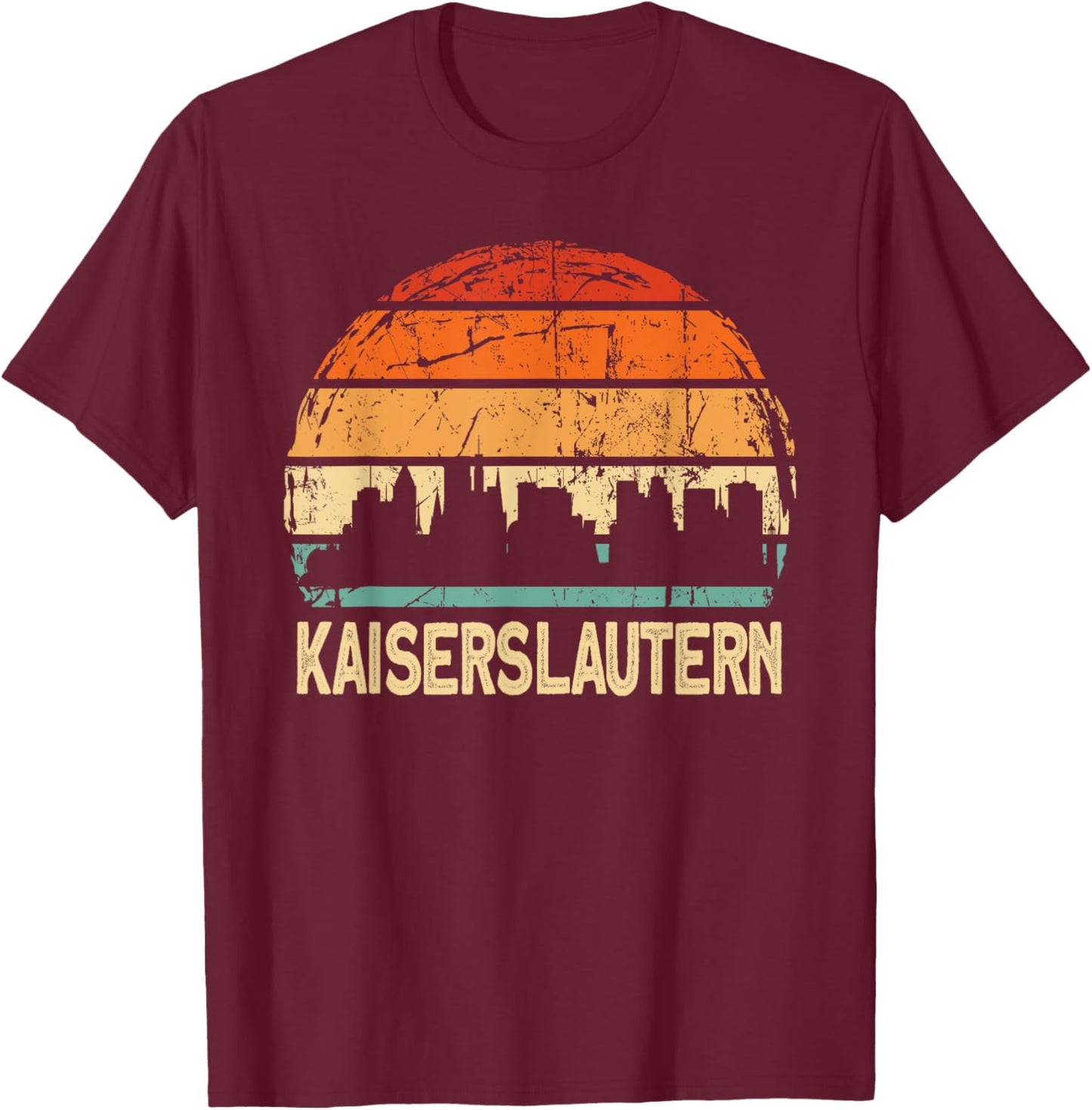 Kaiserslautern Skyline T-Shirt - T-Shirt | Maroon