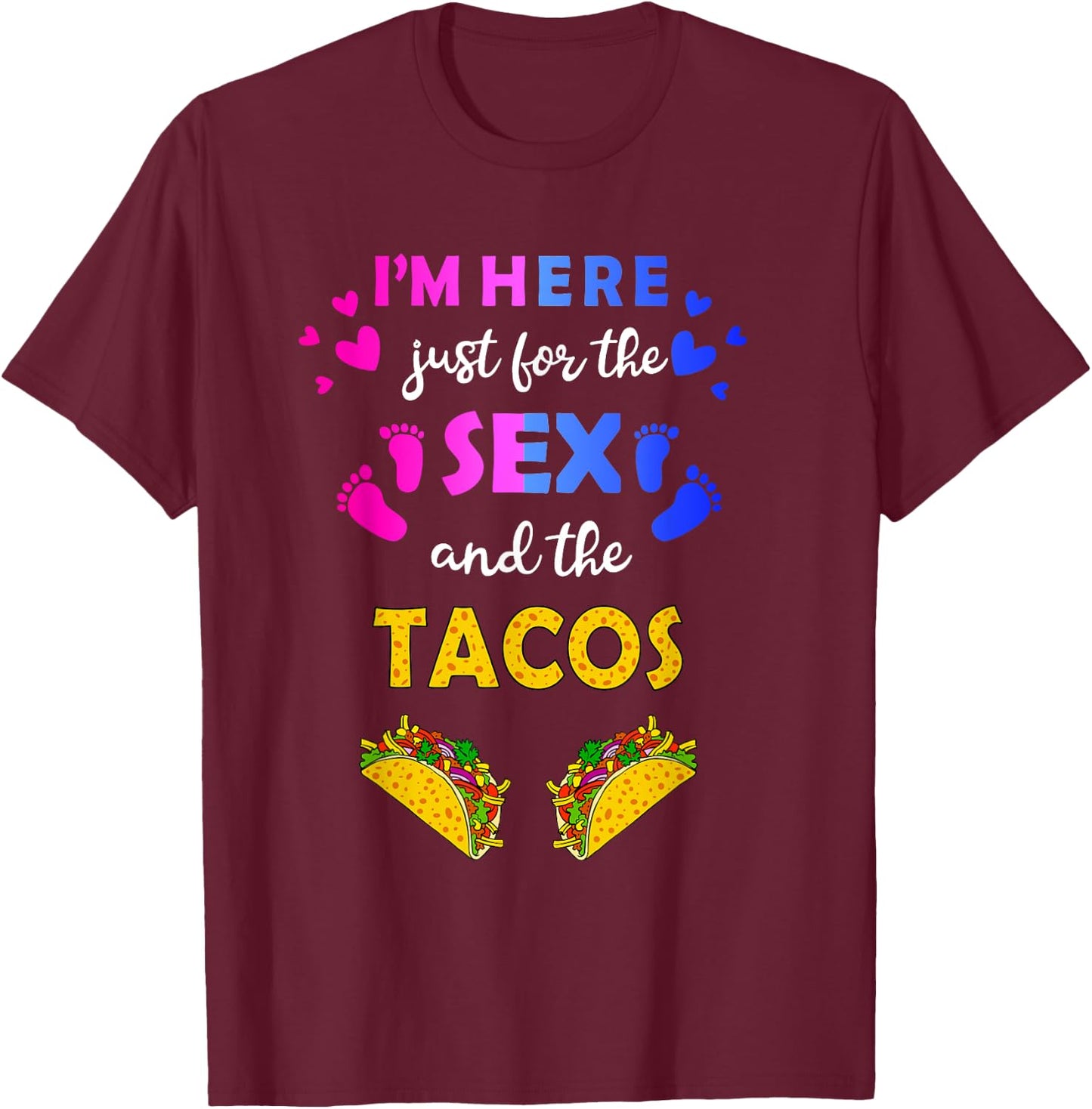 Keeper of Gender Reveal Idea- Taco Gender Reveal T-Shirt - T-Shirt | Maroon