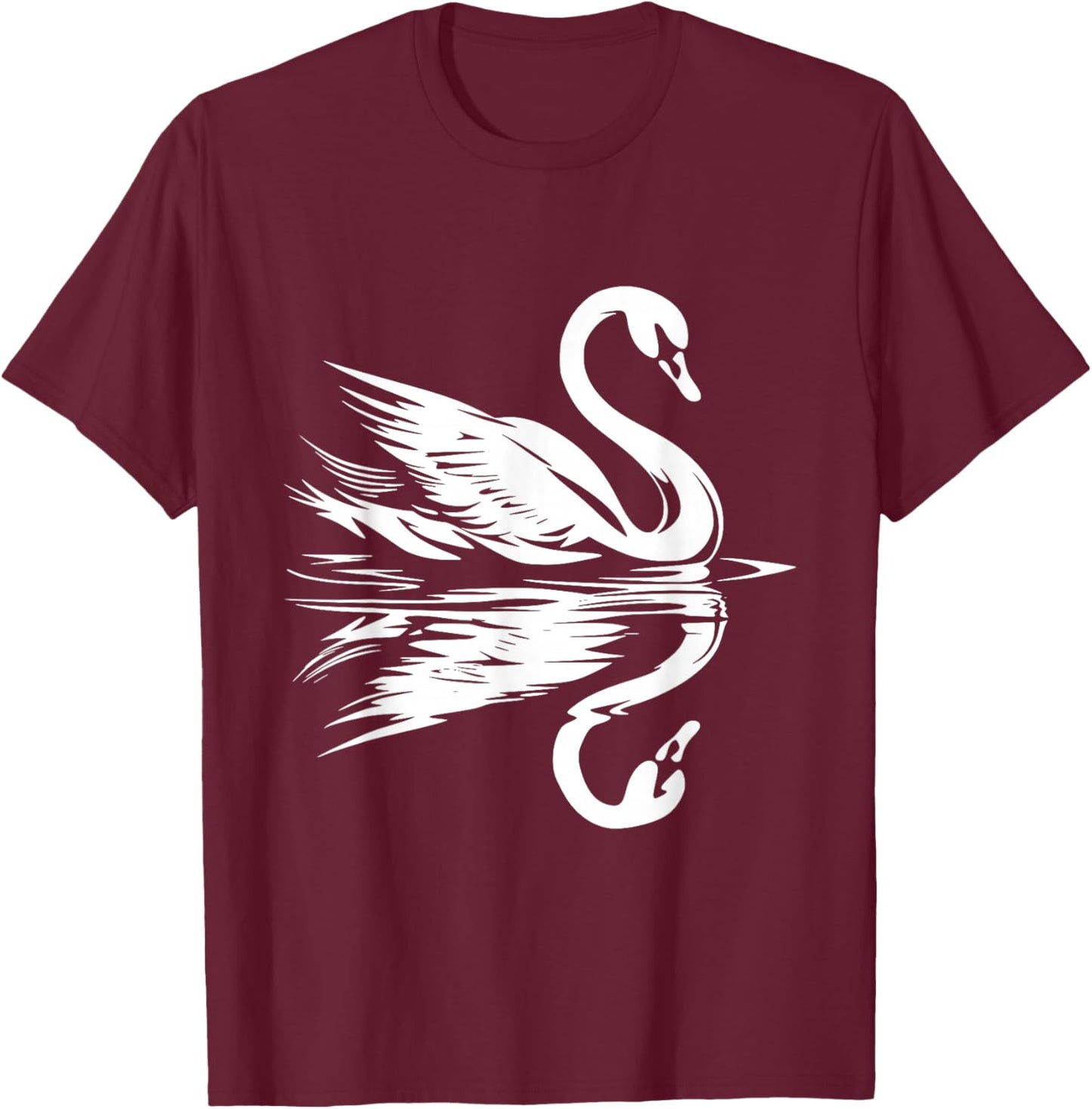 Cute Swan T-Shirt - T-Shirt | Maroon