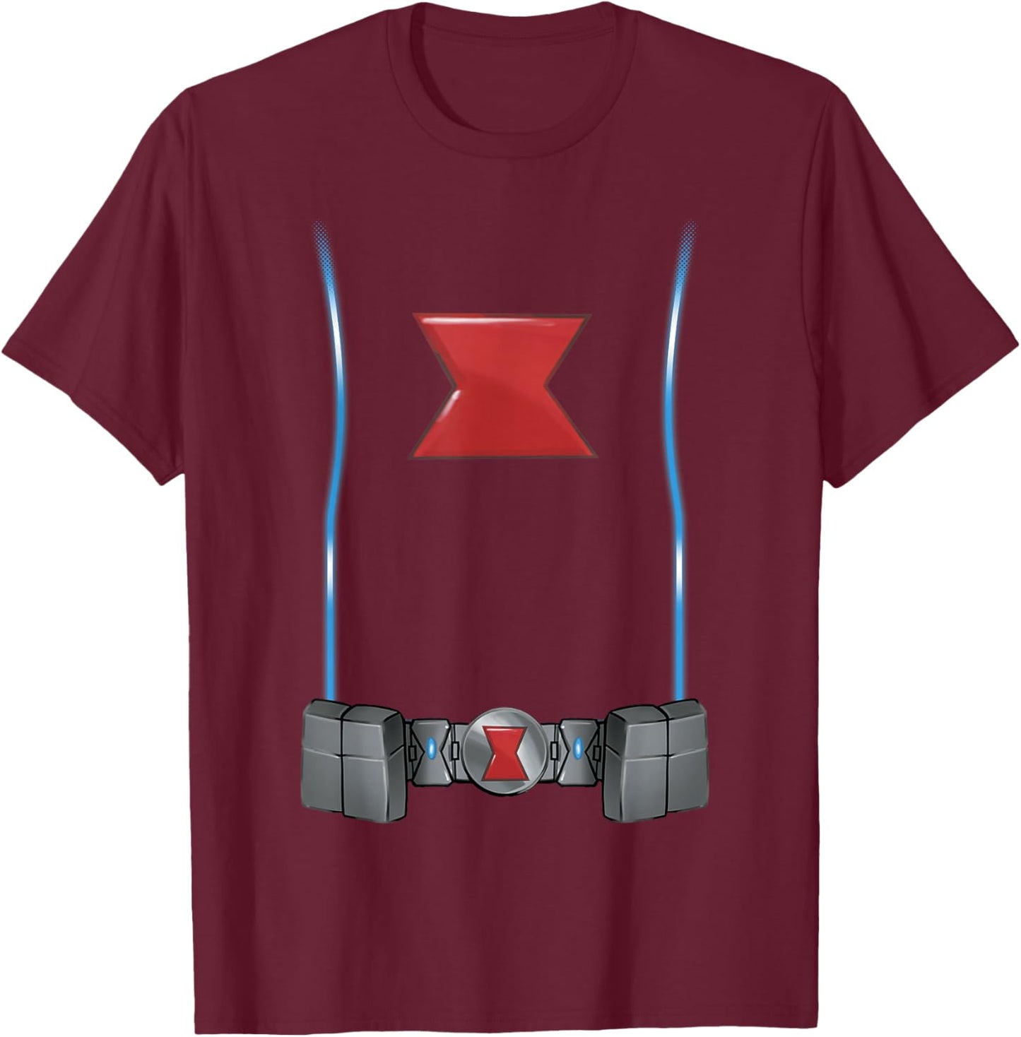 Marvel Comics Avengers Halloween Black Widow Spy Costume T-Shirt - T-Shirt | Maroon
