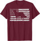 Golden Retrievers Dog USA Flag 4th of July Kids Men T-Shirt - T-Shirt | Maroon
