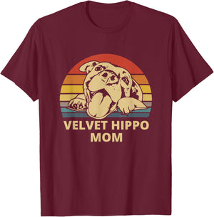 Velvet Hippo Mom - I Love My Pit Retro Vintage Resting Pit T-Shirt - T-Shirt | Maroon