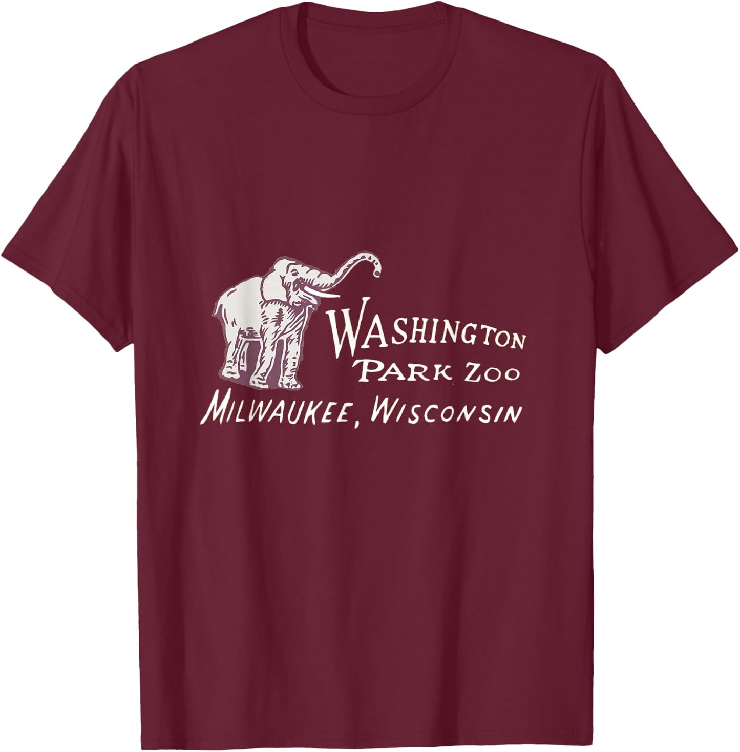 Washington Park Zoo Milwaukee design T-Shirt - T-Shirt | Maroon