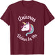 Unicorns Believe In Me Creative Imagination Confidence T-Shirt - T-Shirt | Maroon