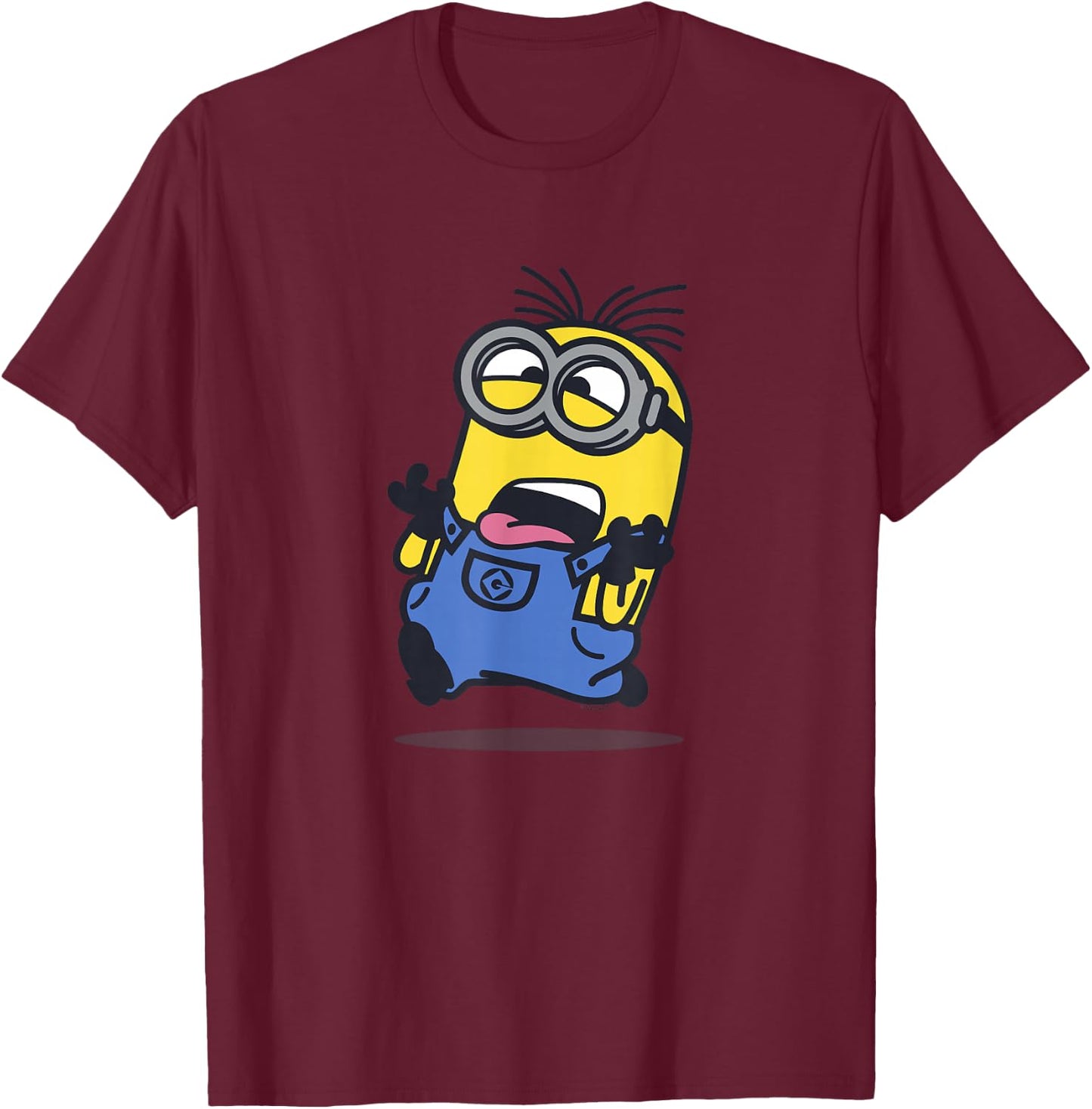 Despicable Me Minions Running Away Portrait T-Shirt - T-Shirt | Maroon