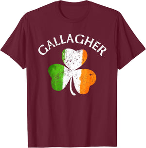 Gallagher Irish Family Name T-Shirt - T-Shirt | Maroon