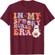 Retro Groovy Halloween In My Spooky Nurse Era Scary RN T-Shirt - T-Shirt | Maroon