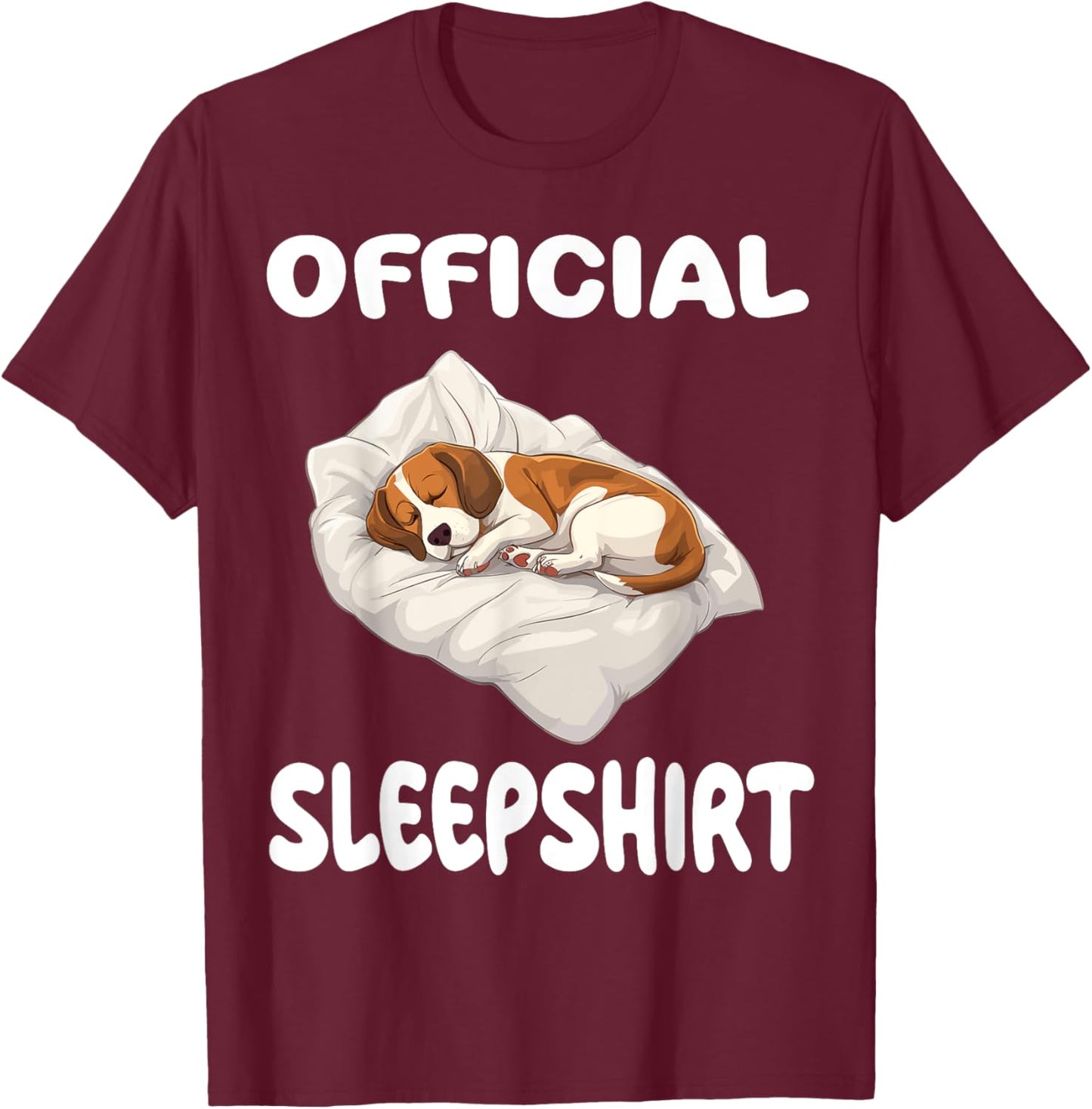 Beagle Dog Official Sleepshirt Pajamas Nightgown Men Women Kids T-Shirt - T-Shirt | Maroon