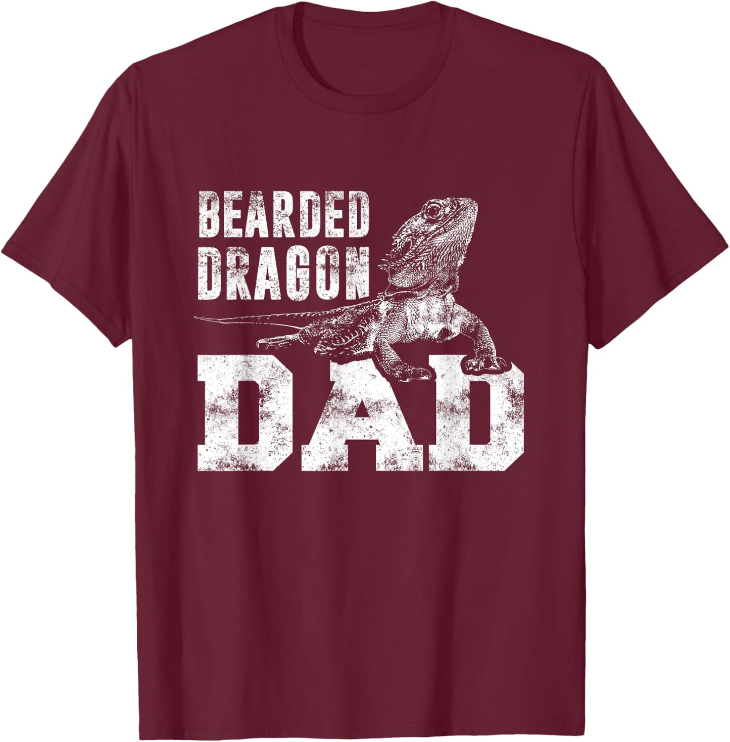 Bearded Dragons Agamen Lizards Bearded Dragon Father T-Shirt - T-Shirt | Maroon