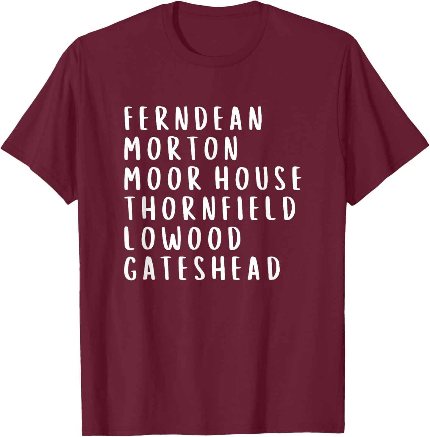 Jane Eyre Charlotte Bronte Novel Places T-Shirt - T-Shirt | Maroon